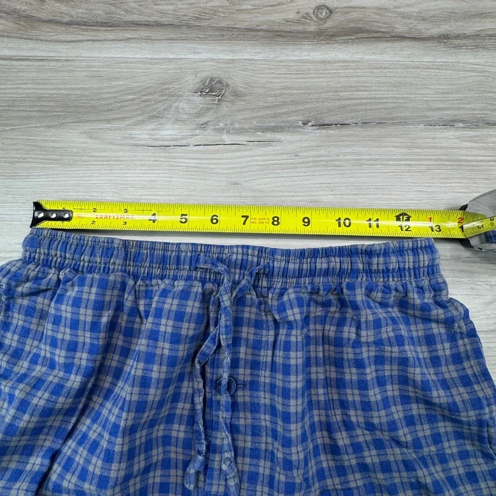 VINTAGE Indianapolis Colts NFL Plaid Flannel Pajama Pants Royal Blue Mens Small‎